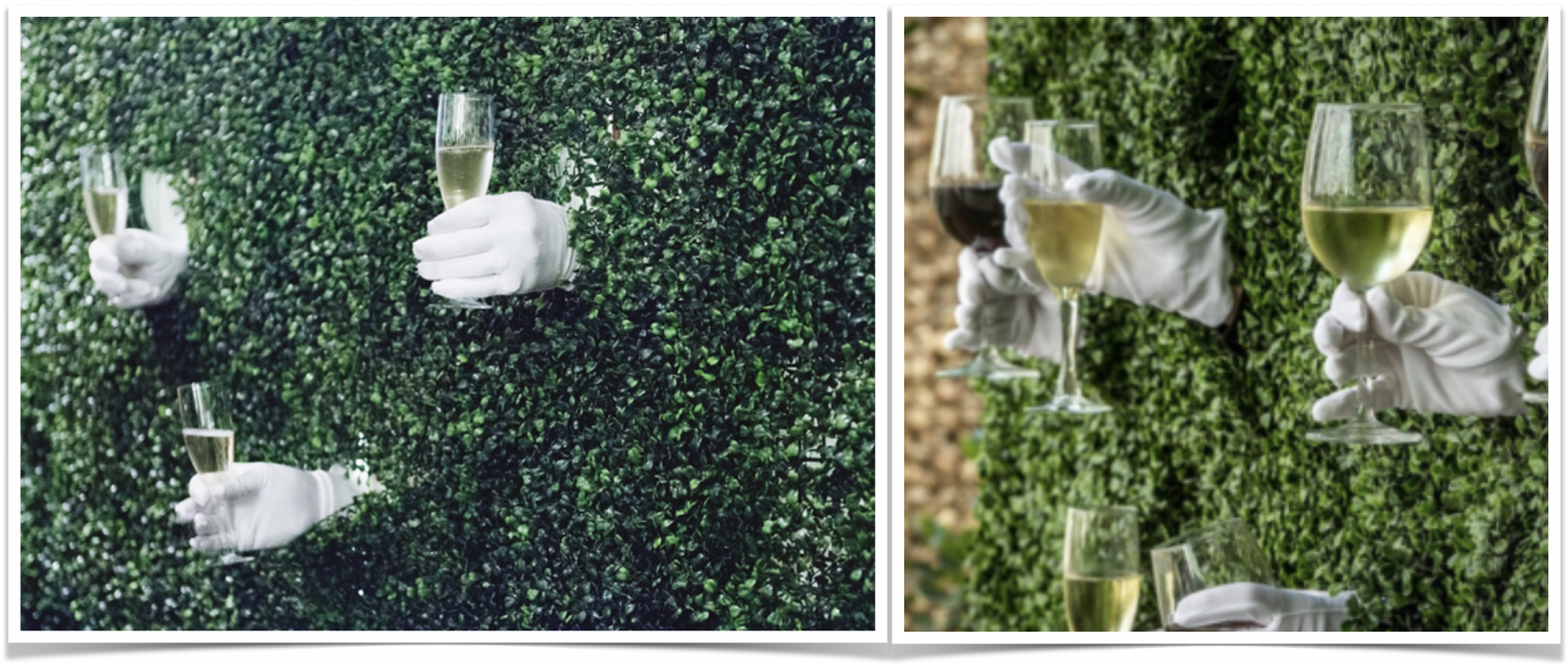 Living Champagne Wall LV Entertainment