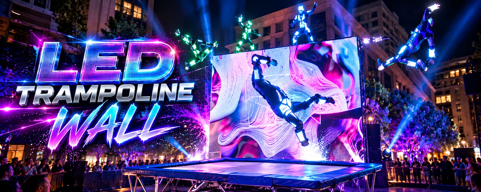 LED Trampoline Wall Slide