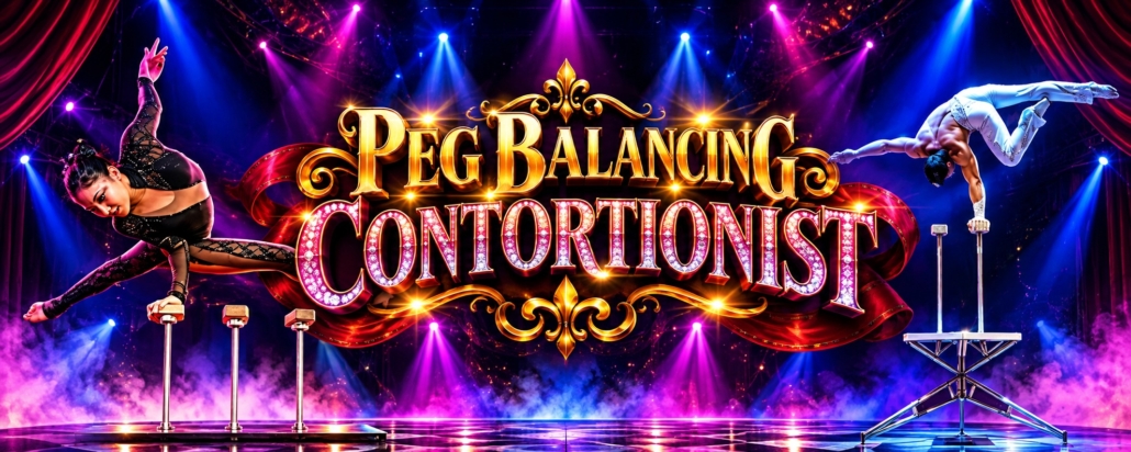 Peg Balancing Contortionist Slide